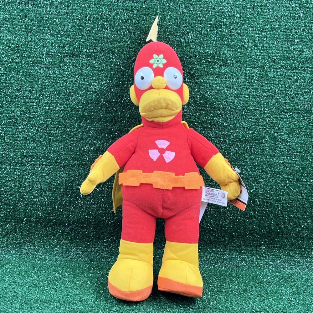 The Simpsons 2005 Homer Simpson Radioactive Man Plush 10" New With Tags